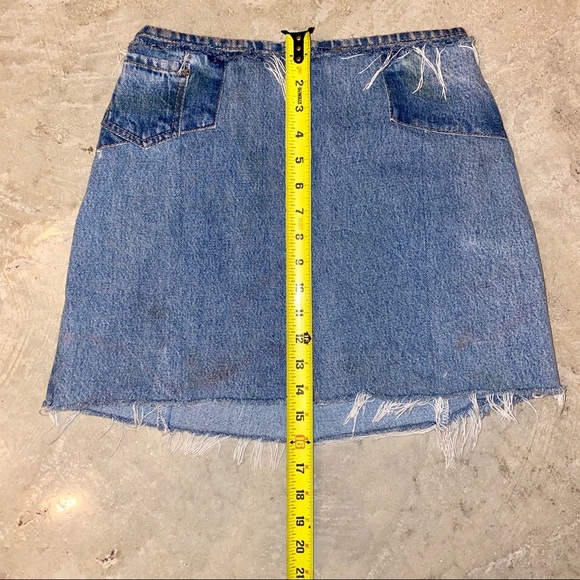 Re/Done Denim Skirt NWOT Size 26 - Picture 13 of 16